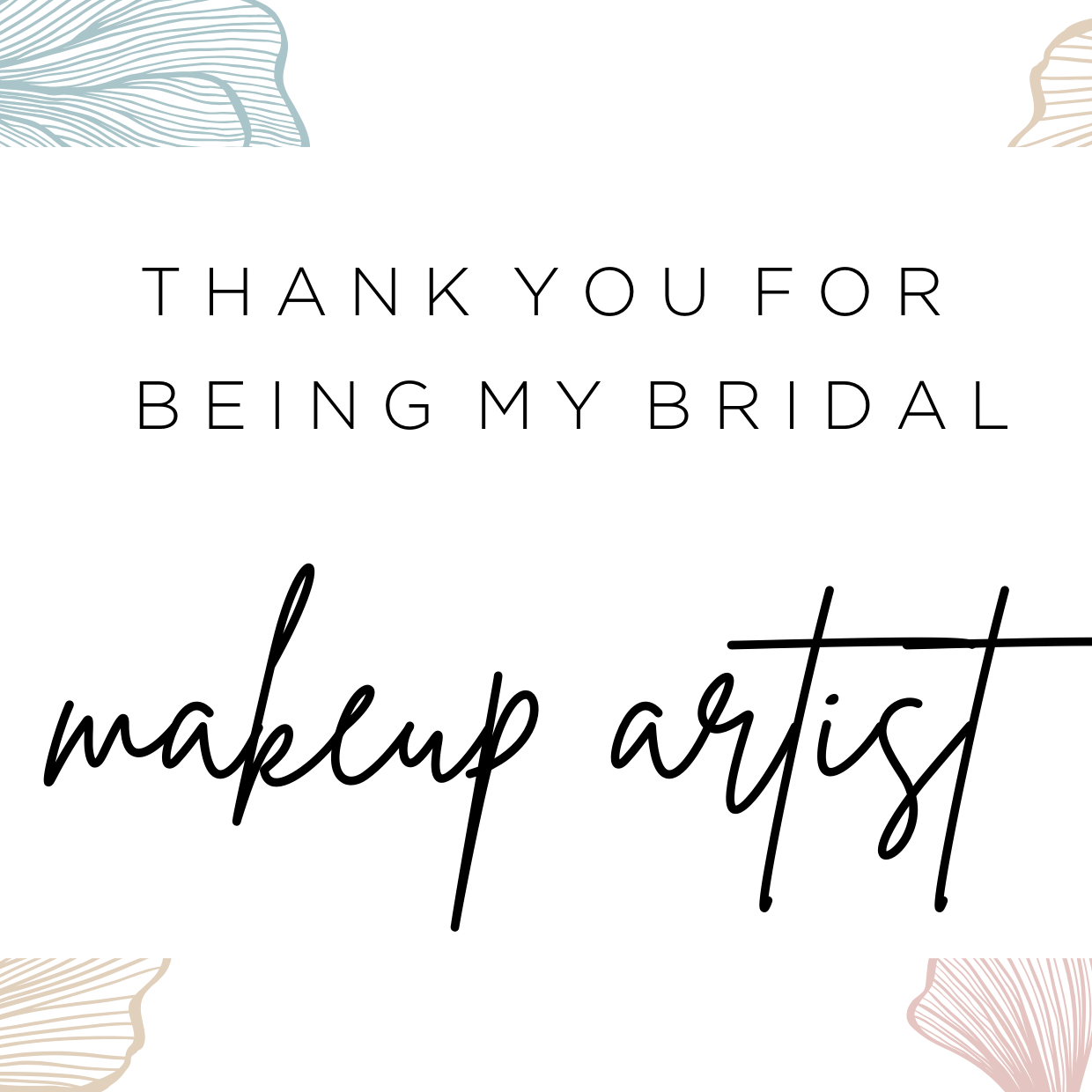 Thank you Makeup Artist Card image 0