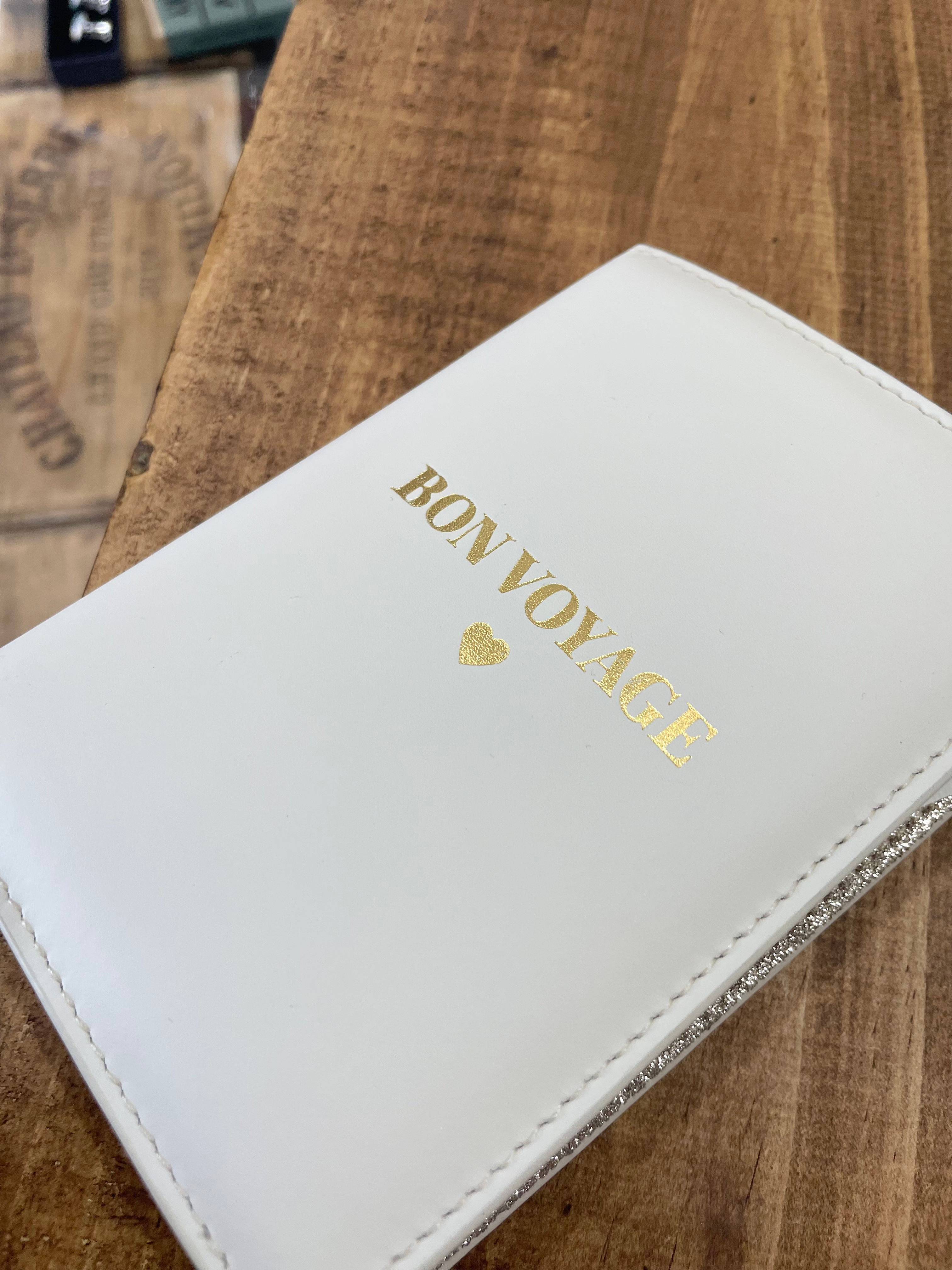 Ivory Leather Passport Holder image 2