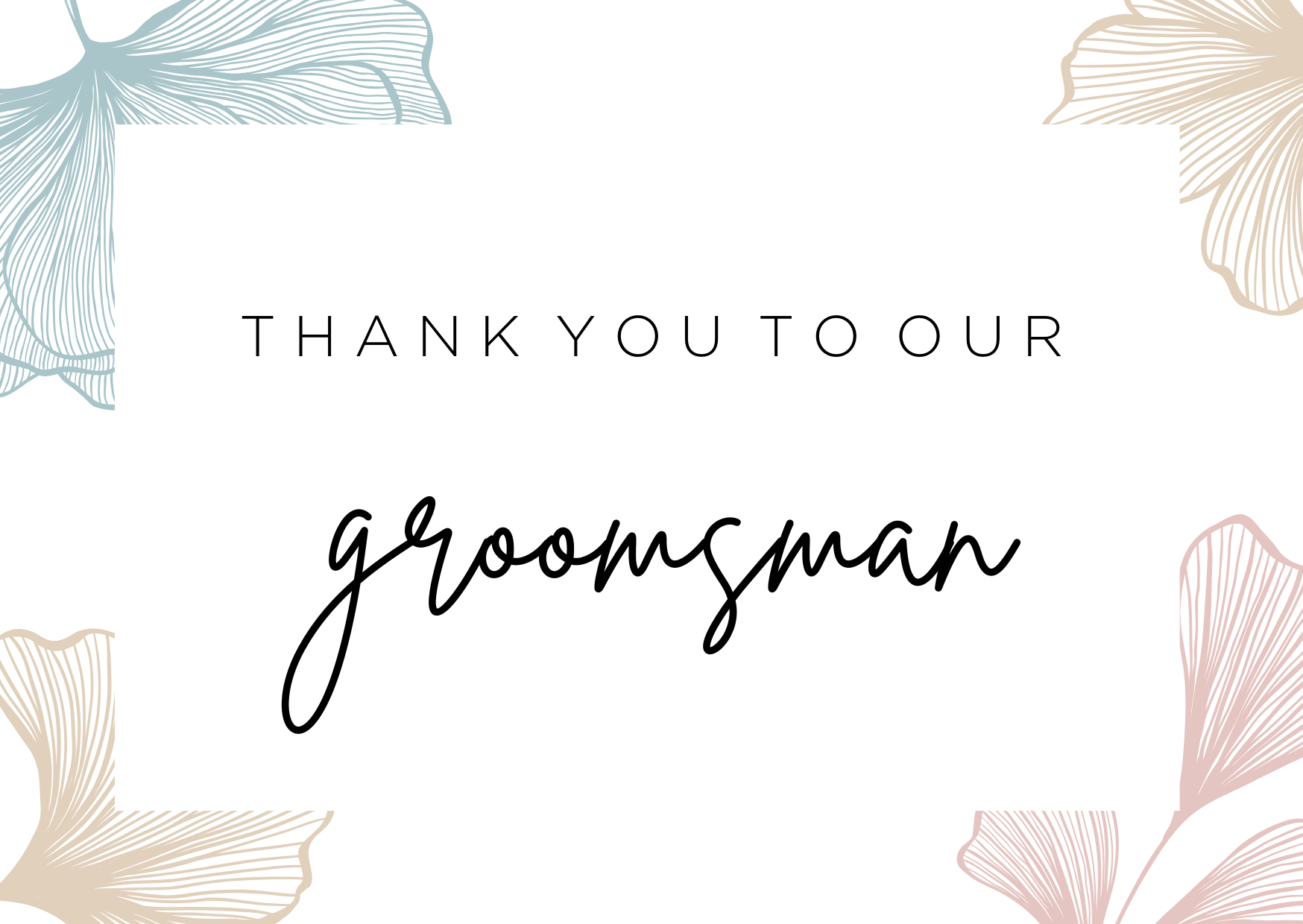 Thank you Groomsman card image 0
