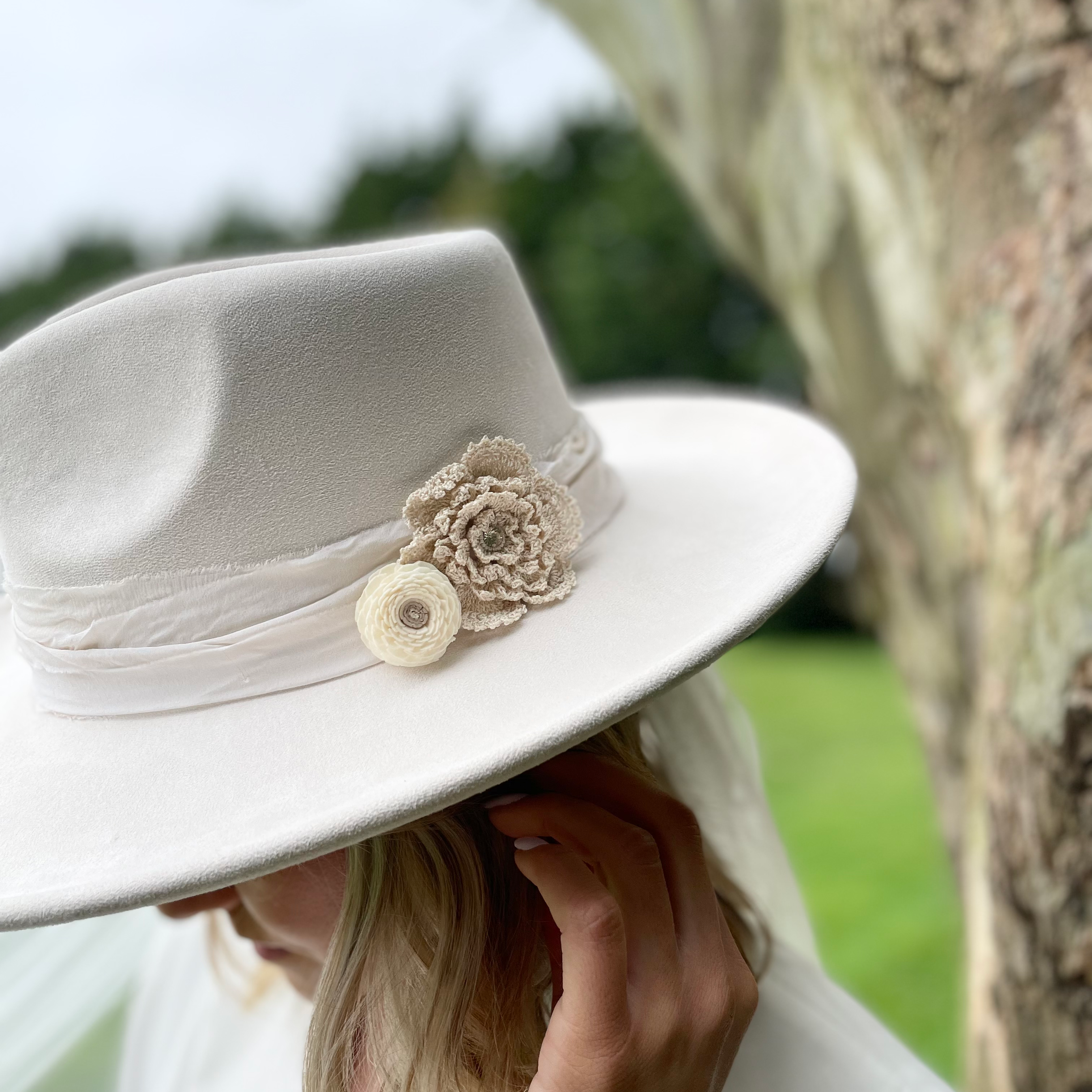 Bloom Bridal Fedora image 0