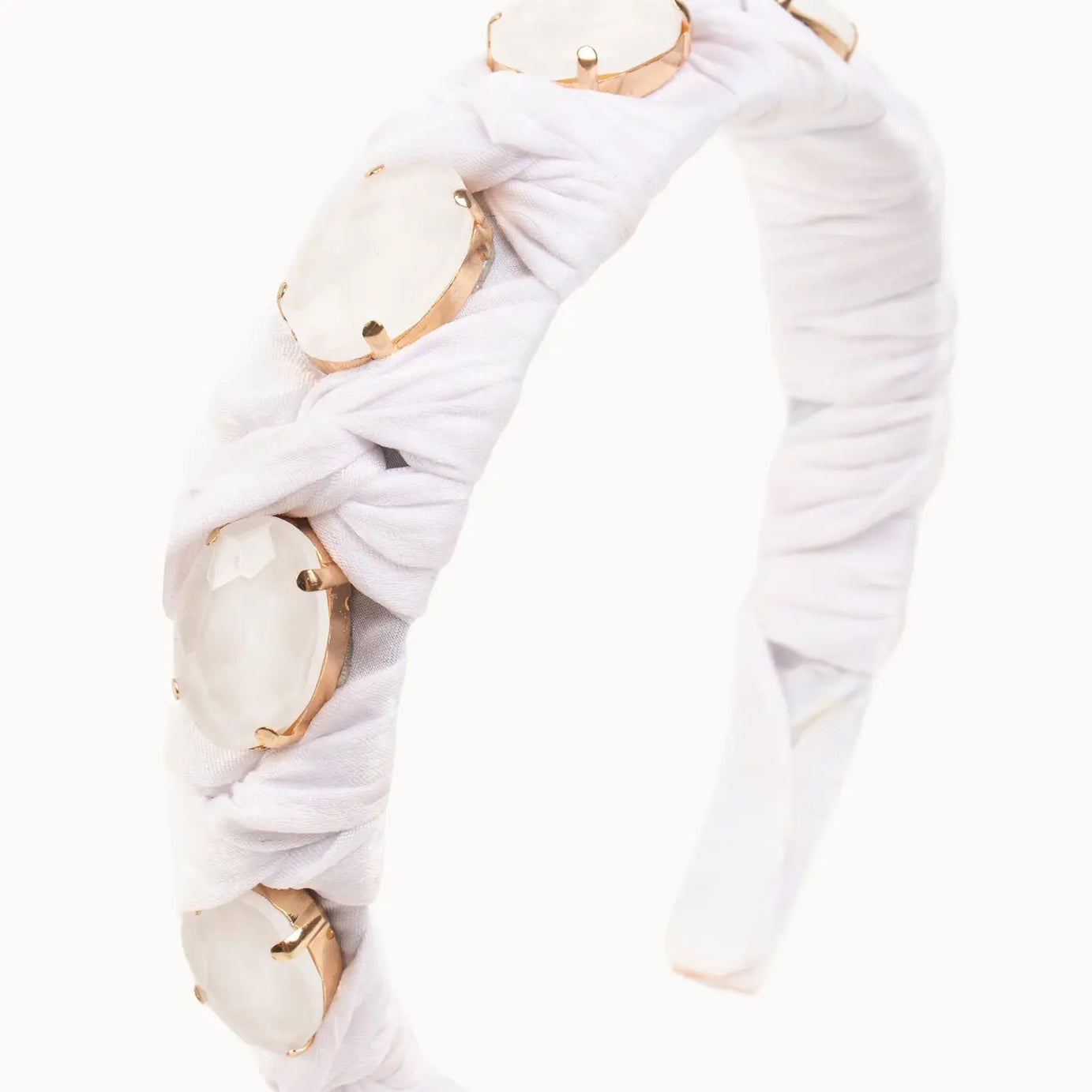 Crystal Knot Headband - White image 3
