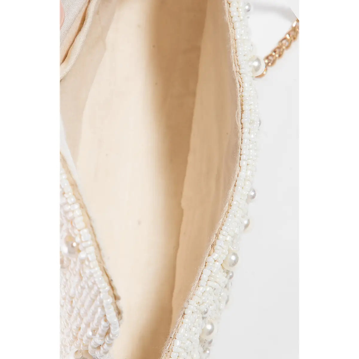 Ivory Beaded Clutch image 3