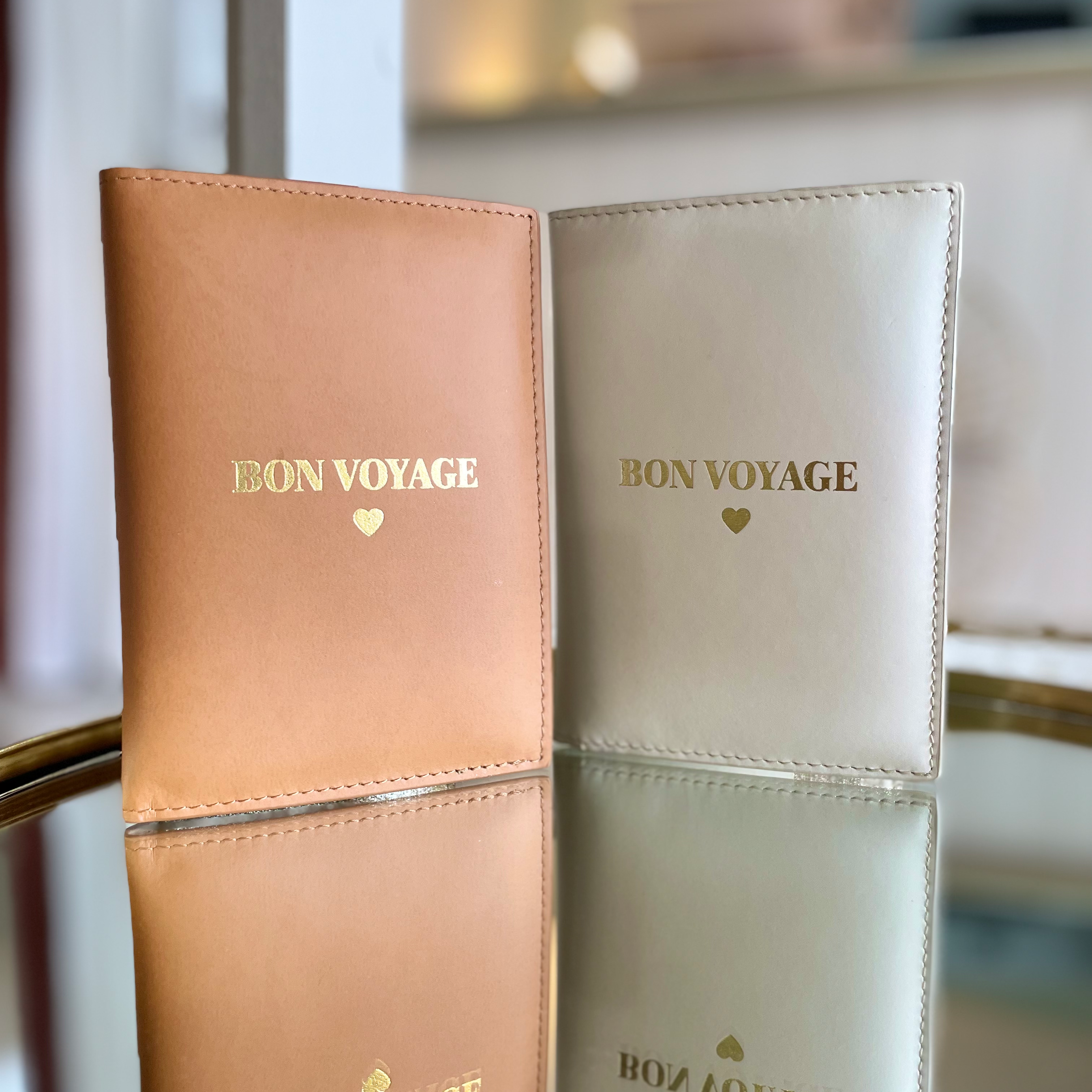 Ivory Leather Passport Holder image 1