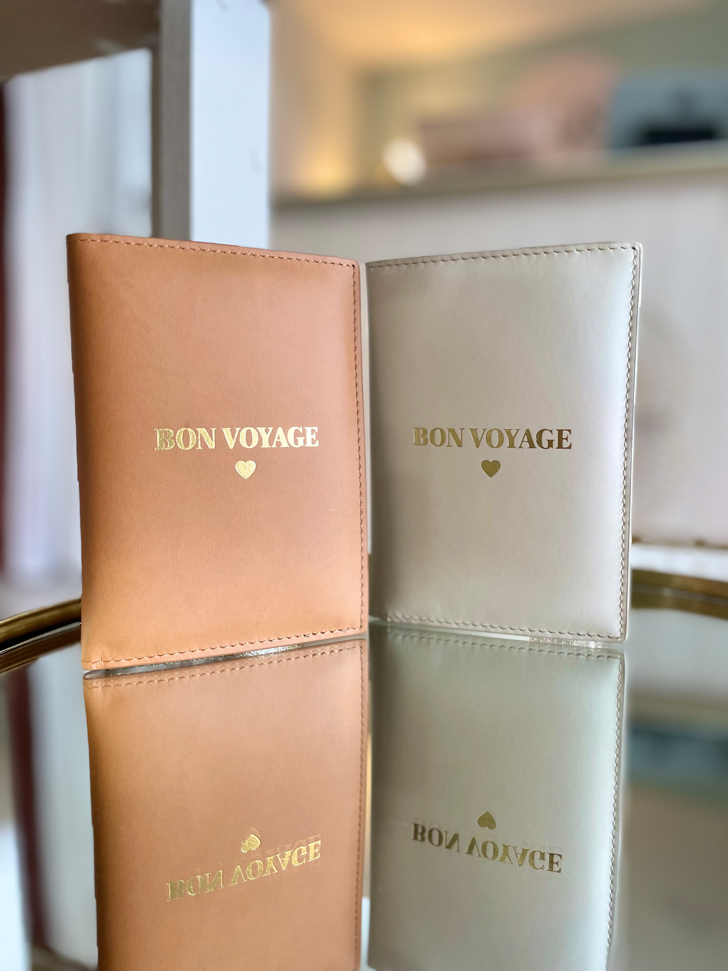 Ivory Leather Passport Holder image 1