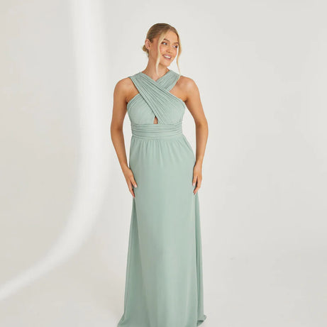 Eden Chiffon Bridesmaid Dress - Sage