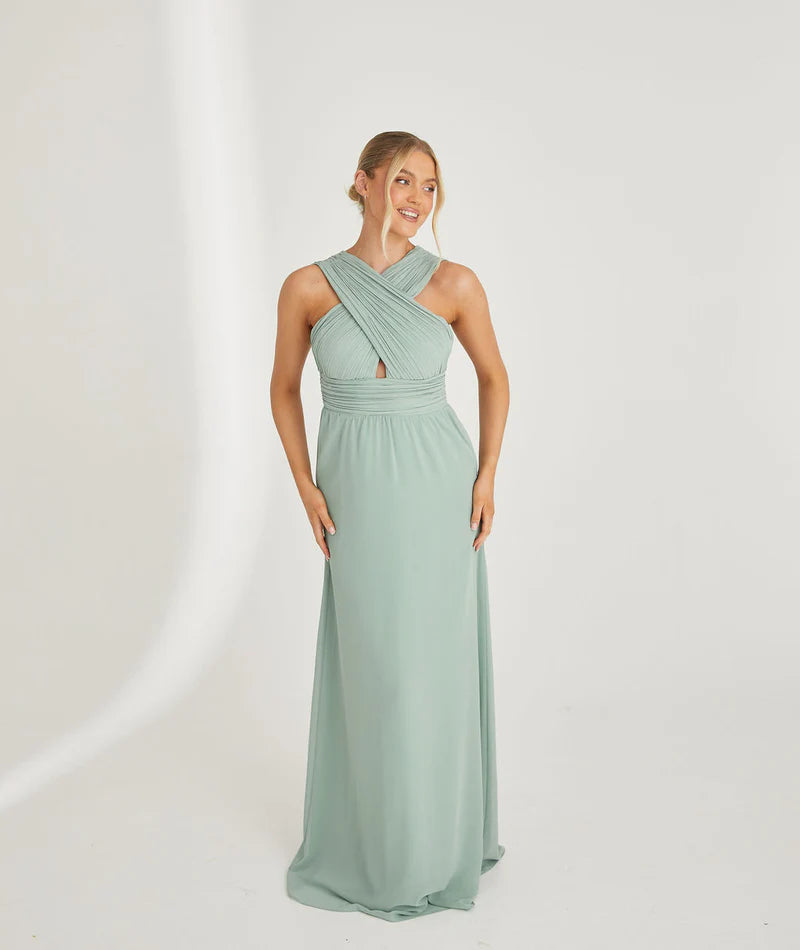 Eden Chiffon Bridesmaid Dress - Sage