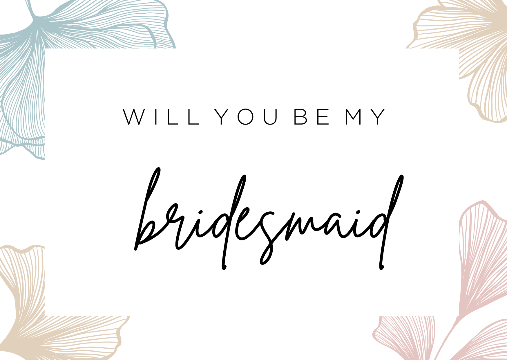 Will you be my Bridesmaid card image 0