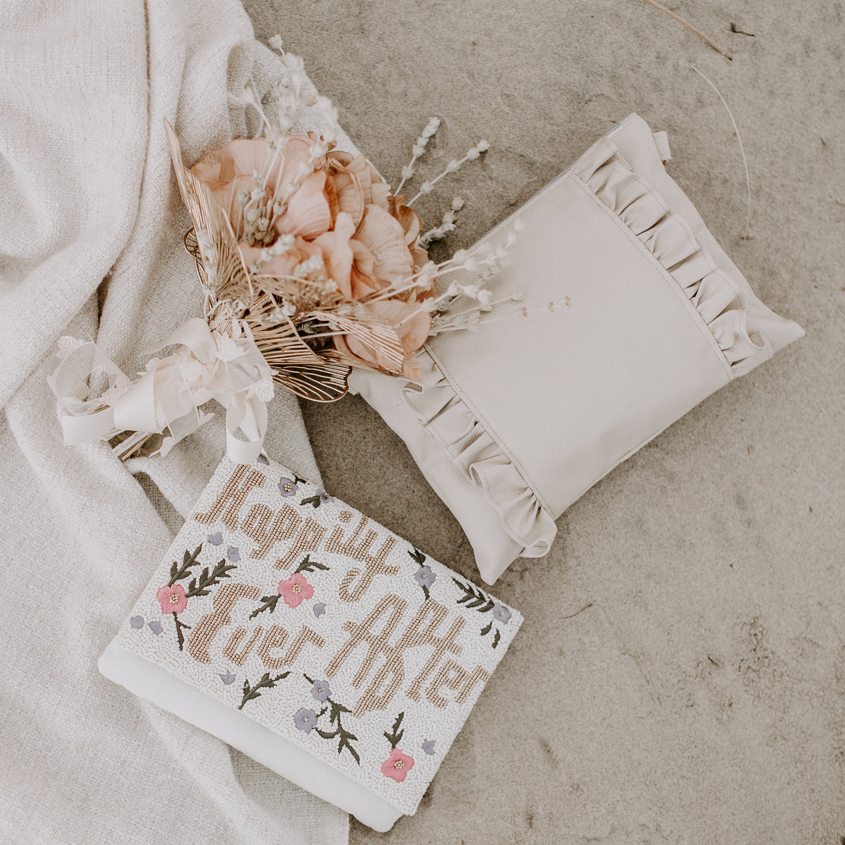 Happily Ever After Wedding Clutch Bag, a unique and stylish accessory for the modern bride. Makes a perfect gift for the bride to be