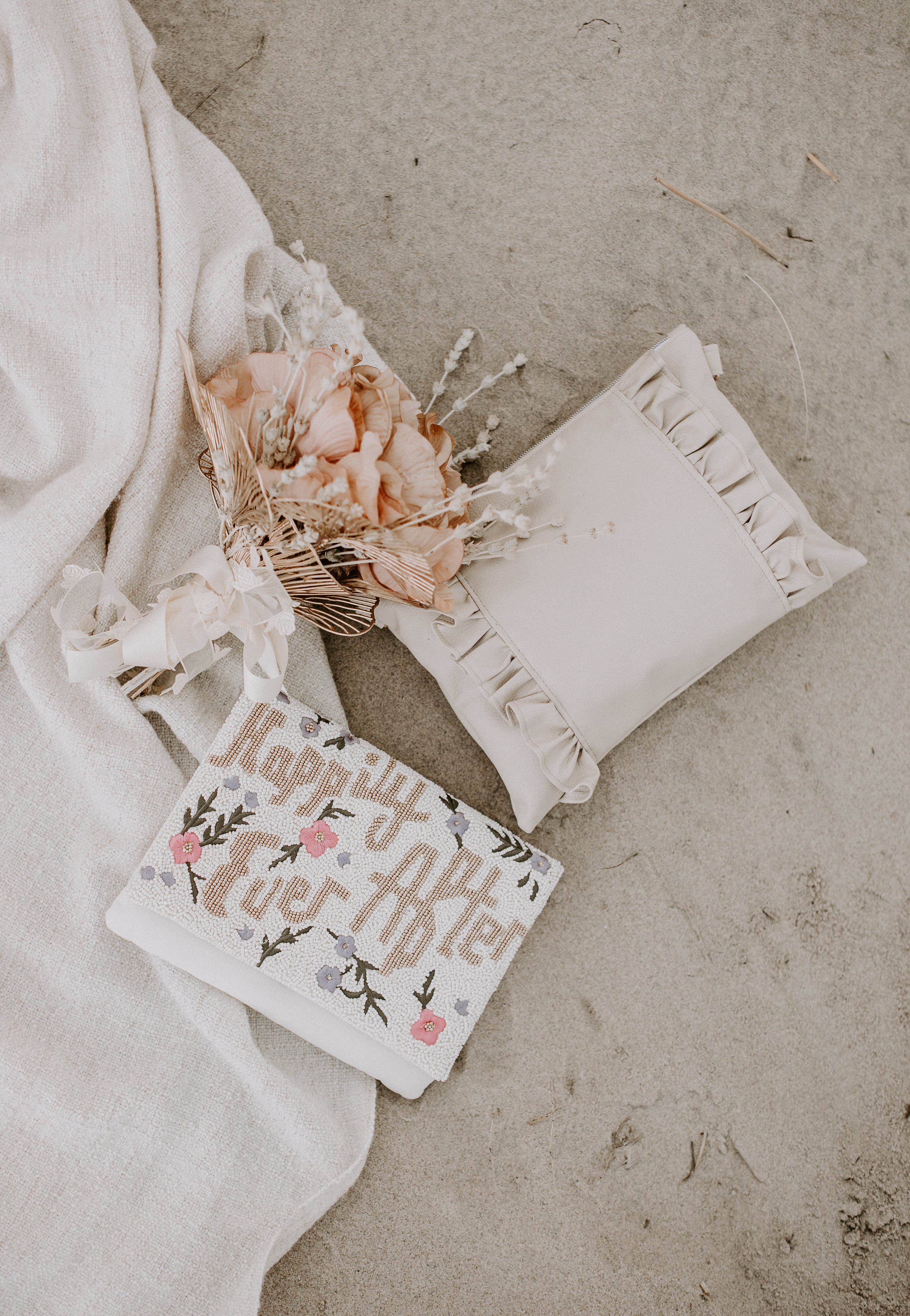 Happily Ever After Wedding Clutch Bag, a unique and stylish accessory for the modern bride. Makes a perfect gift for the bride to be
