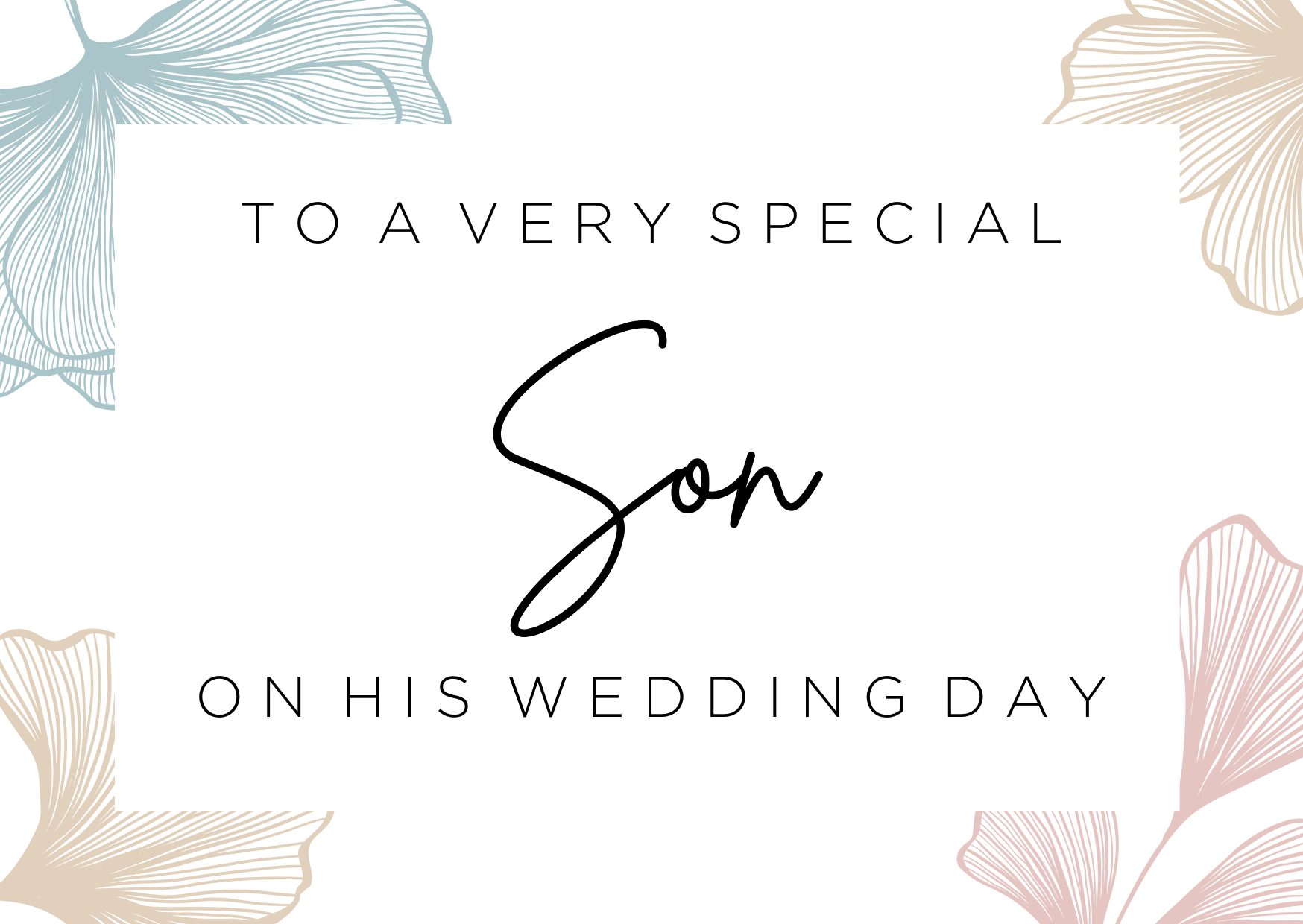 To a special Son Wedding card image 0