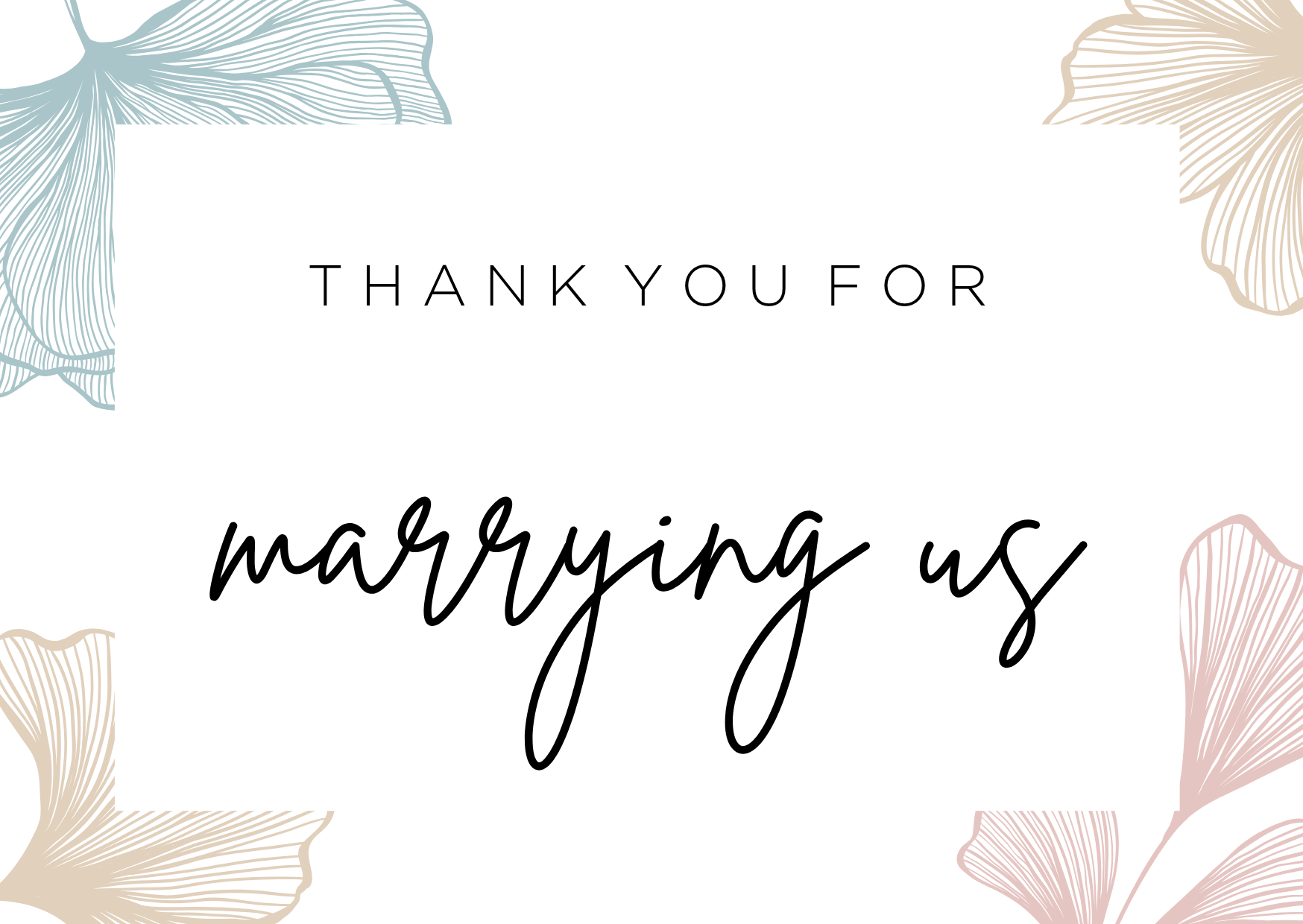 Thank you Wedding Celebrant card image 0