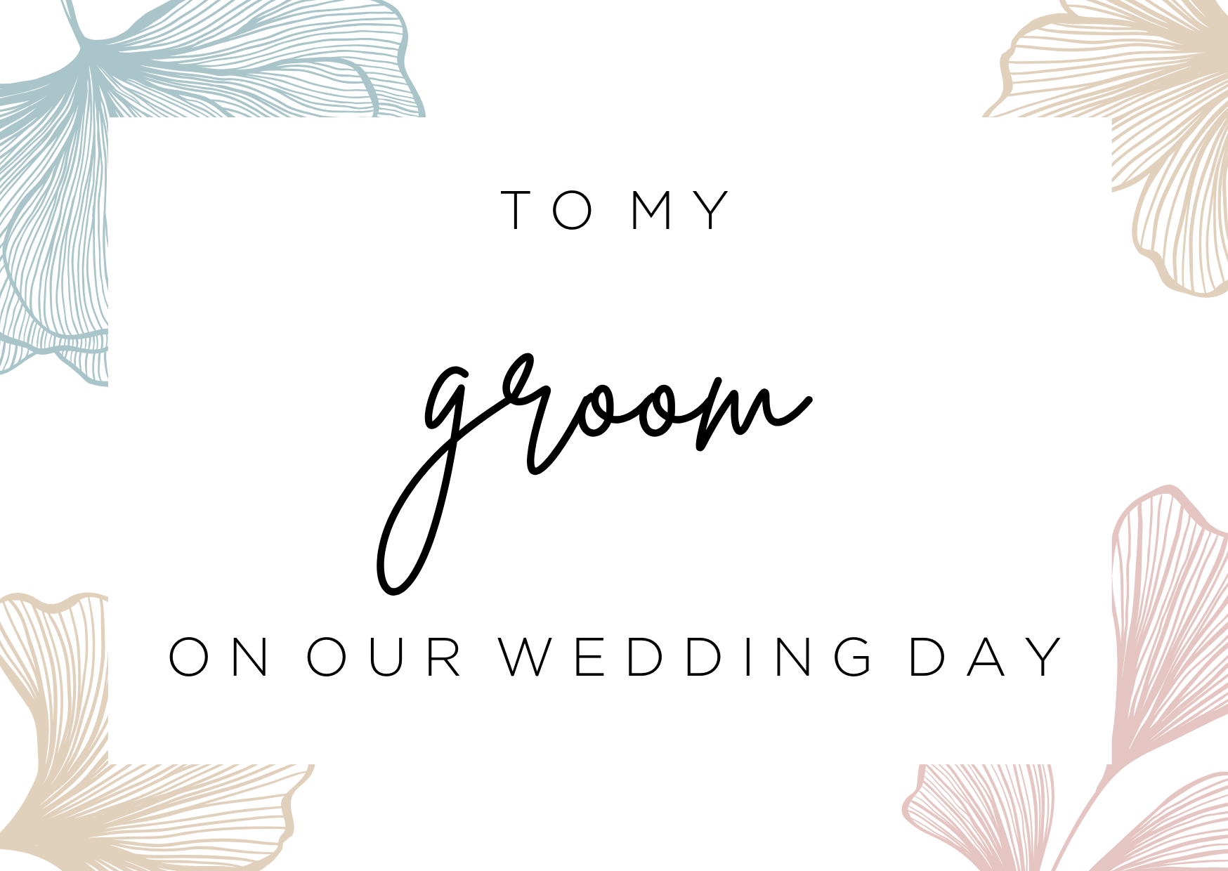 To my Groom card image 0