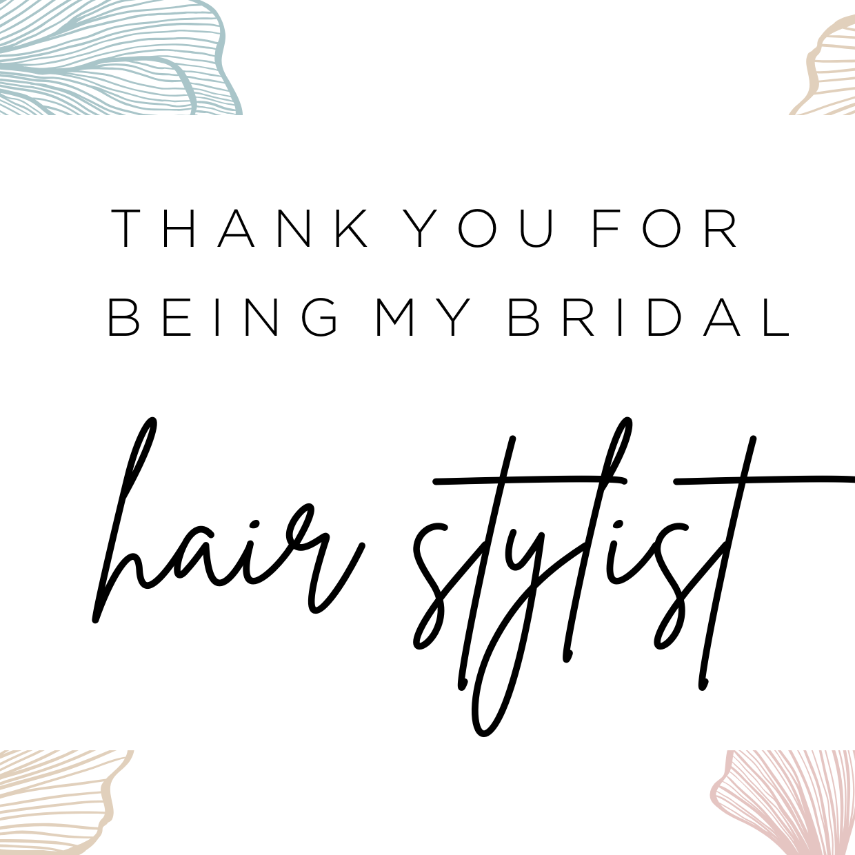 Thank you Hair Stylist card image 0