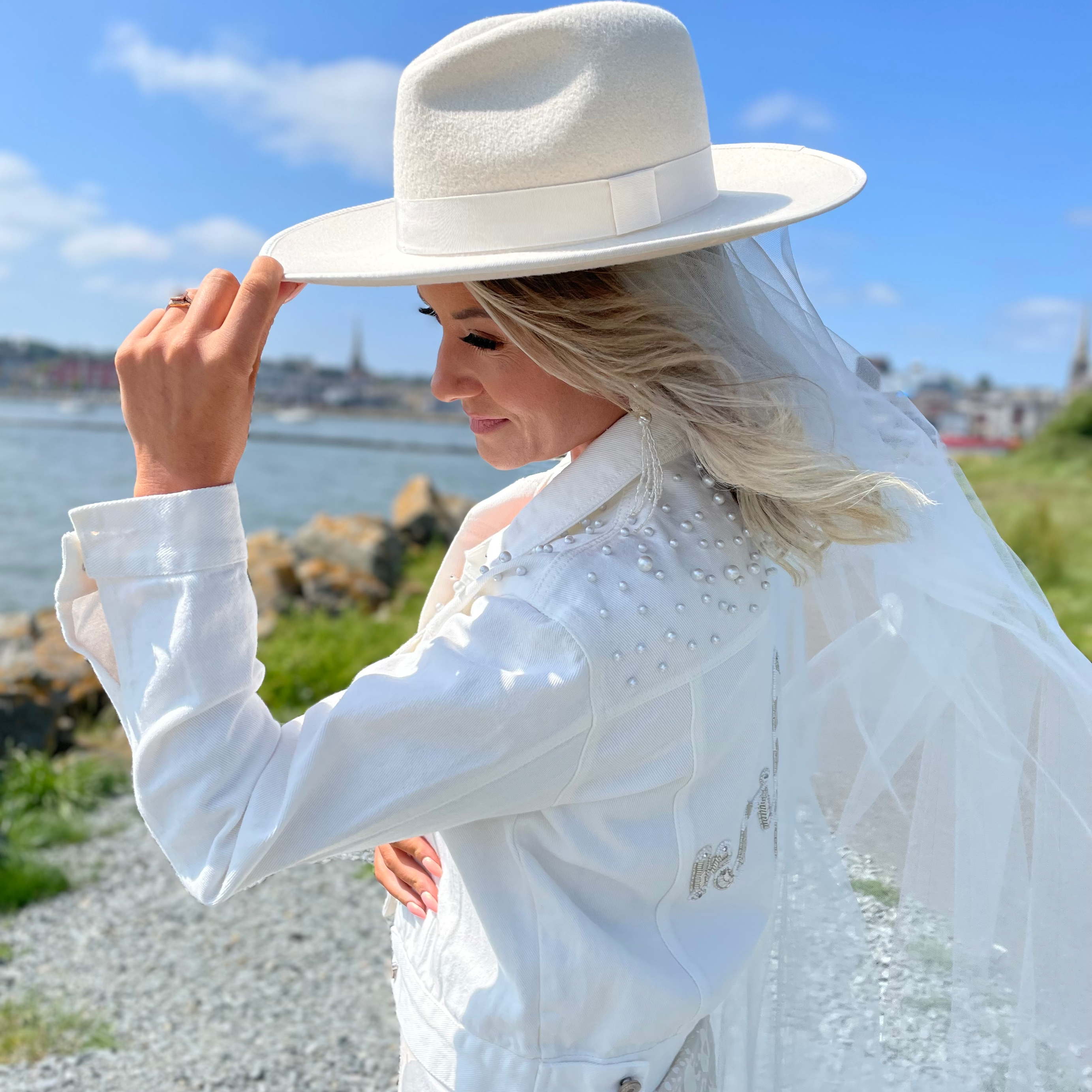 Plain Ivory Fedora image 0