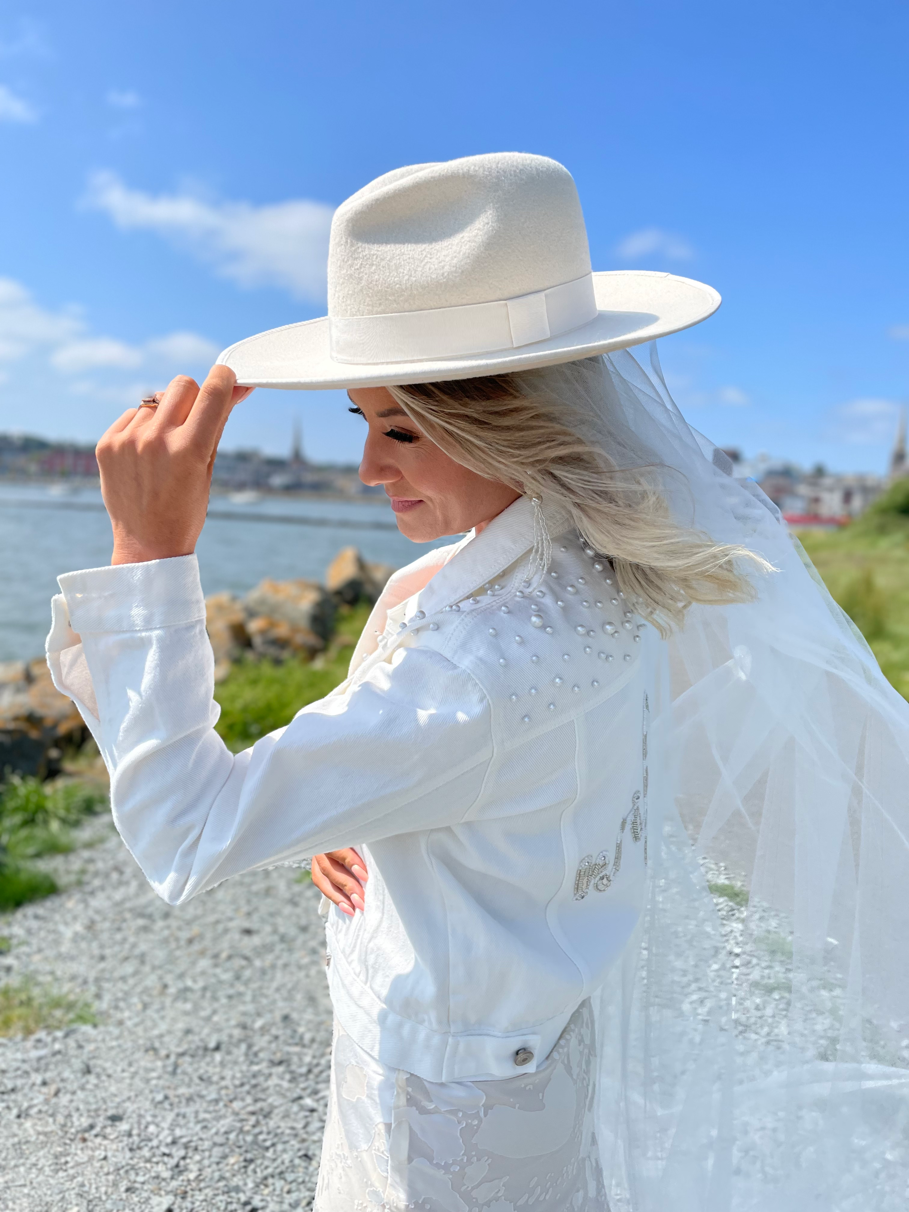 Plain Ivory Fedora image 0