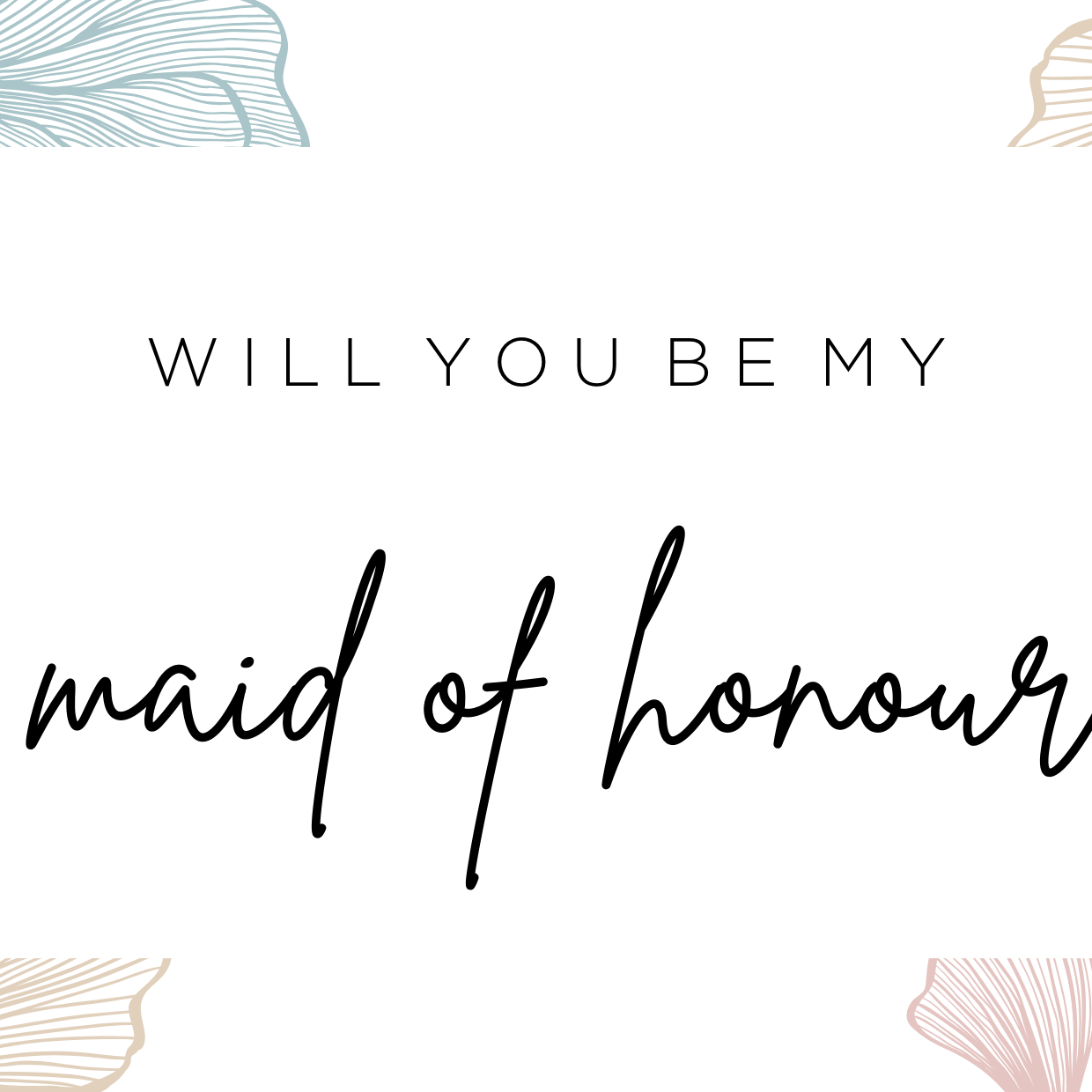 Will you be my Maid of honour card image 0