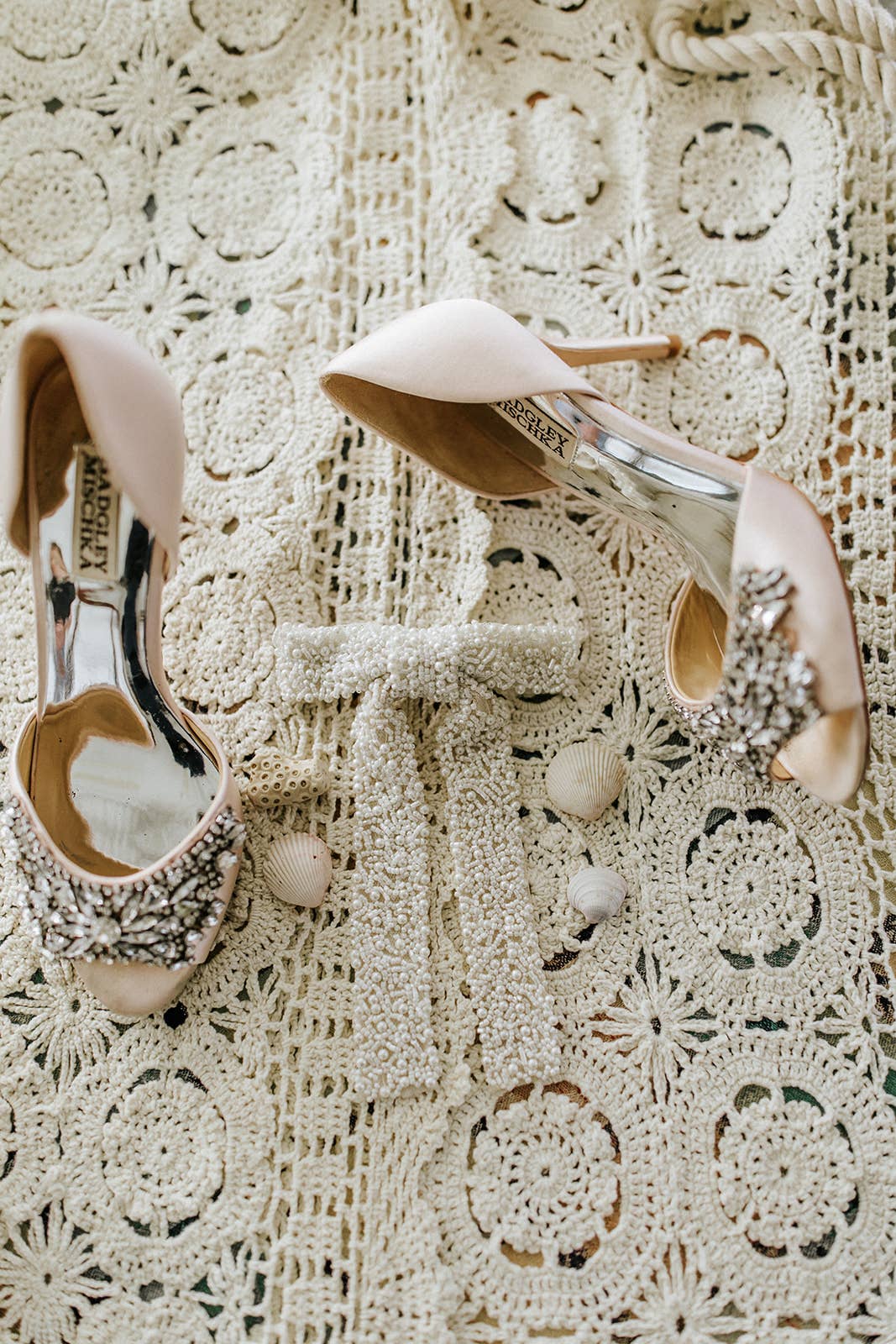 Luxury ivory beaded bridal hair bow