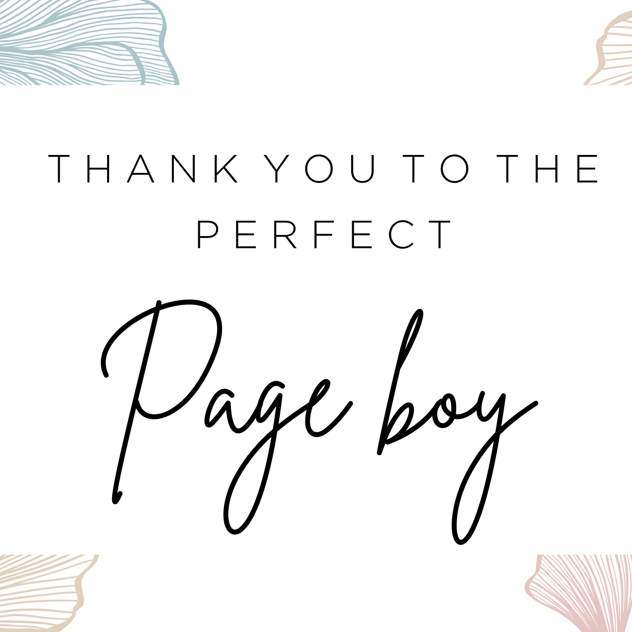 Thank you Page Boy card image 0
