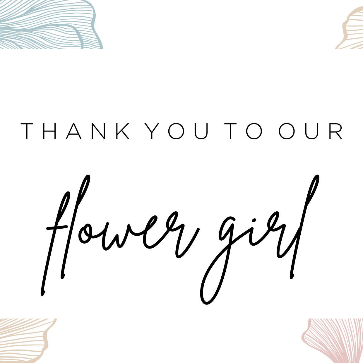 Thank you to our Flower girl card image 0