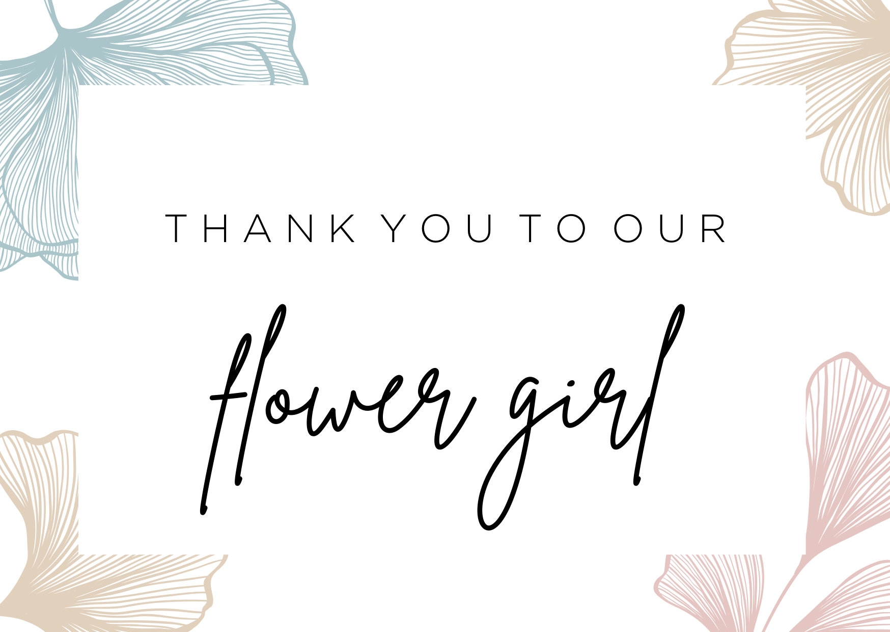 Thank you to our Flower girl card image 0