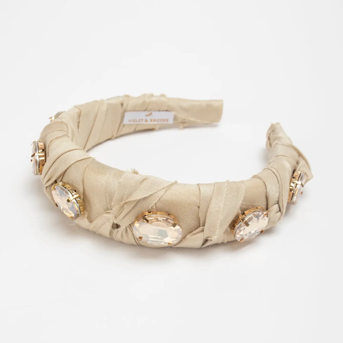 Crystal Knot Headband - Beige image 0