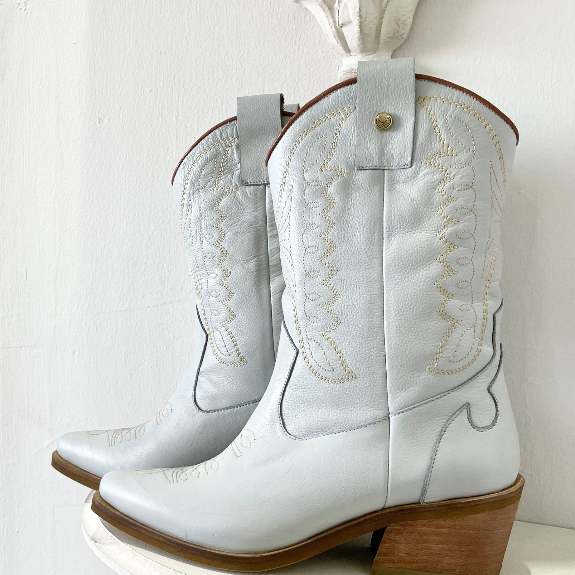 Dusty Blue Cowboy Boots image 0